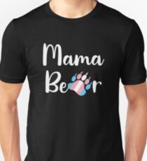Trans Mama Bear Paw Transgender LGBTQ Slim Fit T-Shirt