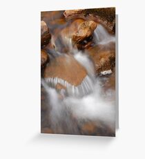 Water Over Rocks Greeting Card