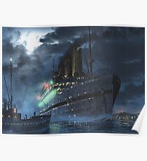 Britannic at night | Painting | Art by Eliott Cha'coco Poster