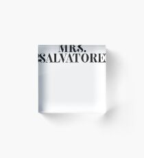 Mrs Salvatore | TV Meme Movie Acrylic Block