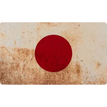 Rusty Japan Flag Sticker For Sale By Flatvac Sticker Redbubble