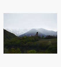 Austria Snow Caps with vine yard Photographic Print