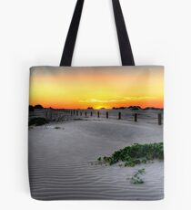 Dusk over Birubi Beach Sand Dunes Tote Bag