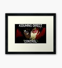 Lelouch using his Geass (Assuming Direct Control) Framed Print