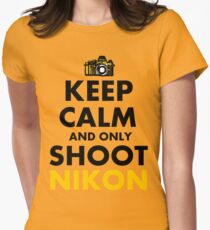 Keep Calm and Only Shoot Nikon Women's Fitted T-Shirt