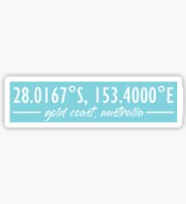 Gold Coast Australia Coordinates Sticker