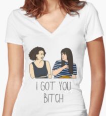 Sistas For Life Women's Fitted V-Neck T-Shirt