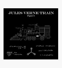 JULES VERNE TRAIN BLUEPRINTS Photographic Print