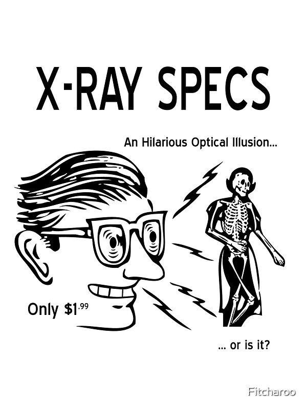"XRay Specs... The Beauty Within" Stickers by Fitcharoo Redbubble