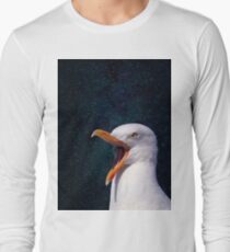 Simple Seagull in Space 1 Long Sleeve T-Shirt