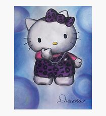 Kitty in Purple Photographic Print