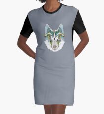 Husky Dog Siberian Alaskan Graphic T-Shirt Dress