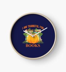 Thankful for books Clock