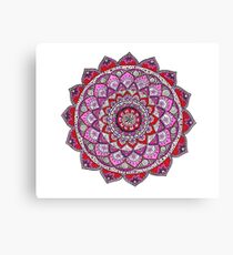 Red and Pink Mandala Canvas Print