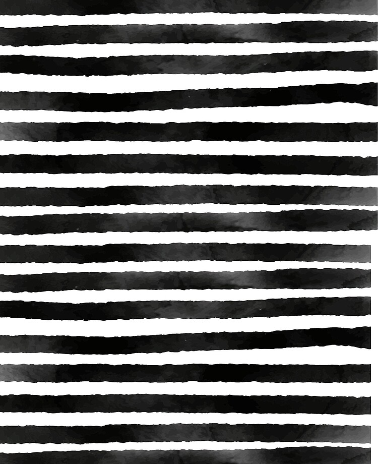 Black White Stripes Horizontal Pattern Minimal Striped Background