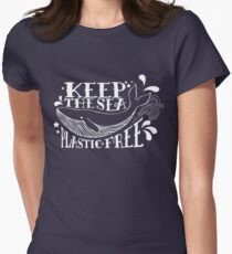 Keep The Sea Plastic Free Anti-Plastic Ocean Pollution Women's Fitted T-Shirt