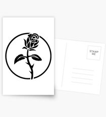 Black Rose of Solidarity. Anarchists Rose. Postcards