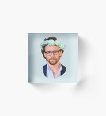 Tom Hiddleston Flower Crown Acrylic Block