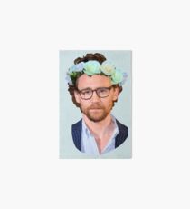 Tom Hiddleston Flower Crown Art Board
