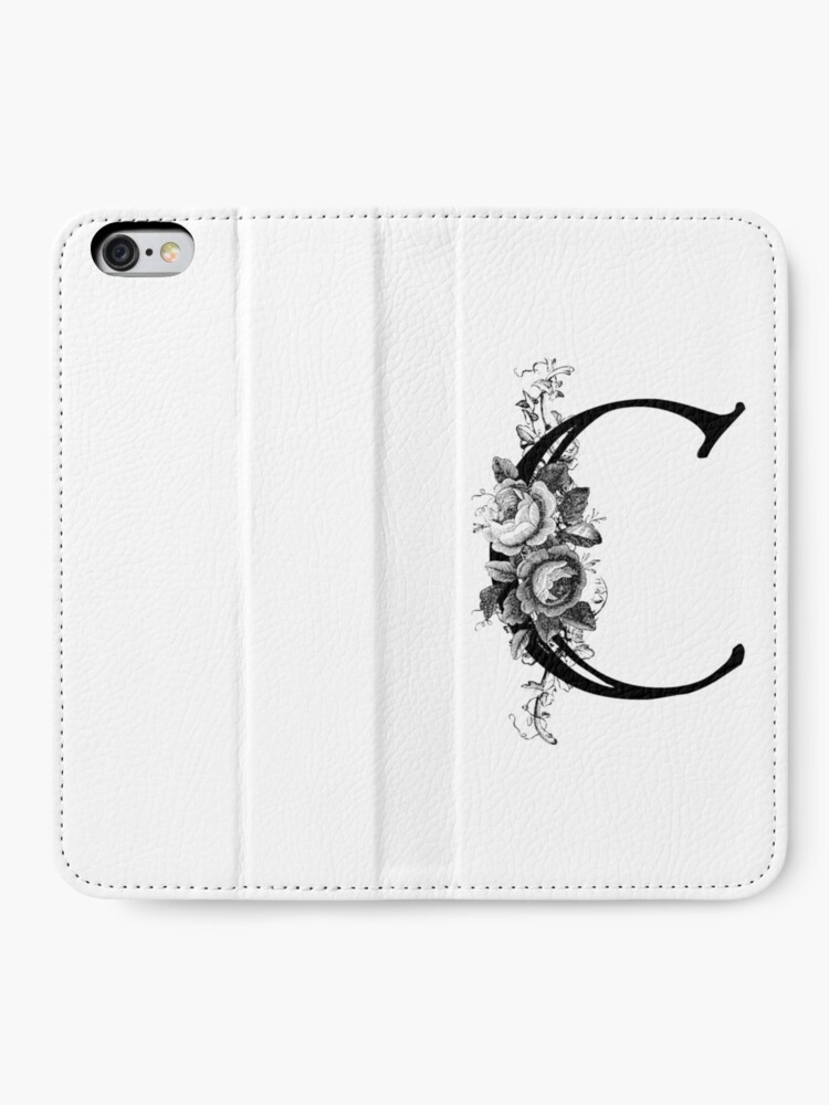 Alternate view of Vintage Engraved Floral Monogram Letter C iPhone Wallet