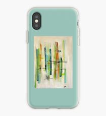 Blue Hawai - mid-century modern abstract art tiki retro iPhone Case