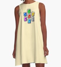 Sonic Rush - Sol Smaragde Pixelkunst A-Linien Kleid