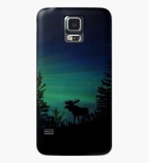 Moose with Northern Lights Case/Skin for Samsung Galaxy