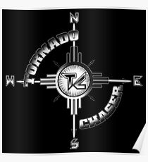 Tornado Chaser Word Emblem Poster