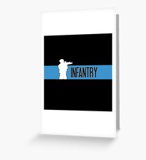 Infantry Blue Greeting Card