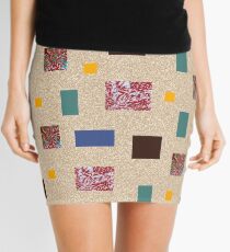 Coloured squares and rectangles Mini Skirt
