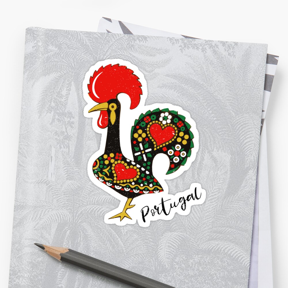 "Galo de Barcelos Portuguese Rooster" Sticker by ...