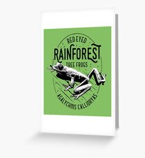 Rainforest Red Eyed Tree Frog Iconic Design Greeting Card