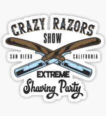 Crazy Razor Show Sticker