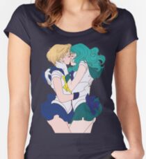 UranusXNeptune Tailliertes Rundhals-Shirt