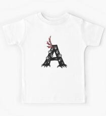 Letter A Funny Monster Drawing Kids Tee