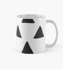 Schwarz-Weiß-Dreiecke Solid Water Color Papier Tinte Skandi skandinavischen Design Tasse (Standard)