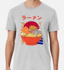 Kawaii Ramen drei Katze Premium T-Shirt
