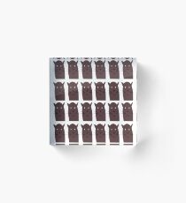 Little cute Kittens, brown Acrylic Block