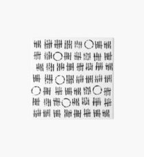 Distressed circles and tally marks design Art Board