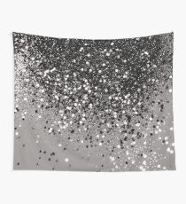 Silver Gray Glitter #1 #shiny #decor #art Wall Tapestry