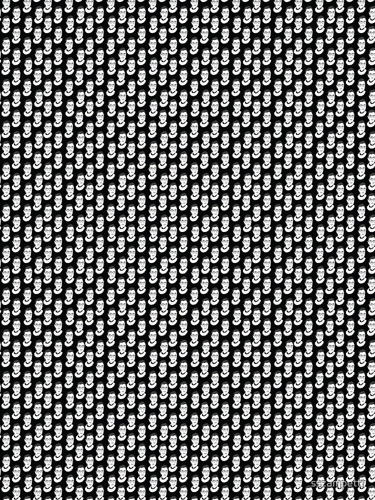 Ruth Bader Ginsburg Black and White by sszampetti
