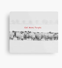 Vegan Humor "eat more people" Metal Print