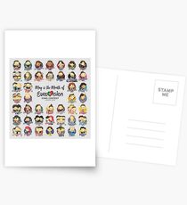 Eurovision 2018 Poster Postkarten