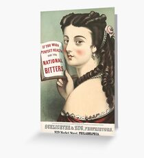 Victorian Era Bitters Advertising Art Greeting Card