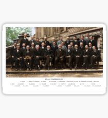Smartest Photo Ever - Einstein, Bohr, Heisenberg, Curie, Schrödinger, Dirac, Pauli, Planck, Lorentz Sticker