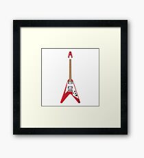 Flying V guitar Framed Print