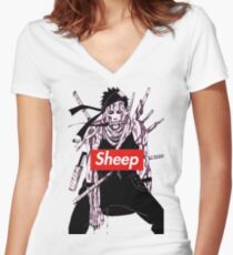 NARUTO - SHEEP Women's Fitted V-Neck T-Shirt