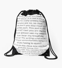 Nosy Readers Drawstring Bag