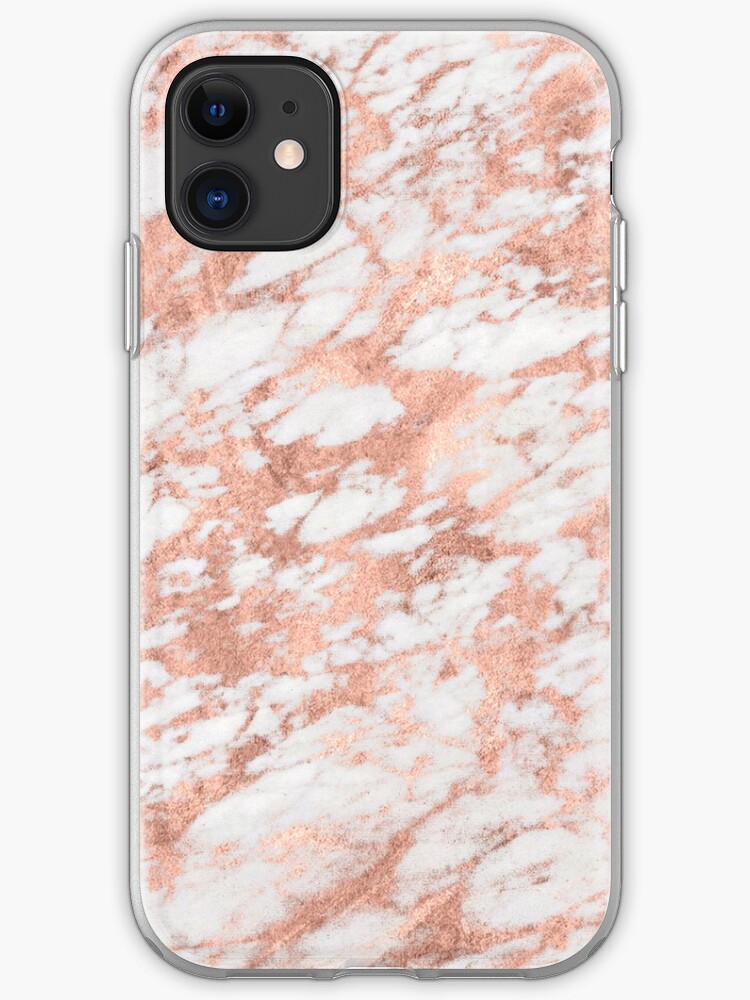 Solid Rose Gold Marble Iphone Case And Cover By Peggieprints Redbubble 0577