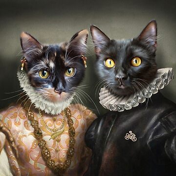 Artwork thumbnail, Cat Portrait - Albert and Mary by carpo17